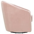 thumbnail image 4 of Home Square 2 Piece Swivel Upholstered Velvet Glider Set in Blush Pink, 4 of 10