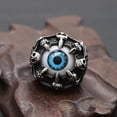 thumbnail image 1 of Retro Acero inoxidable Punk Rock Hombres Mujeres Biker Anillos Vintage Gothic Dragon Yinane Anillo de mal de ojo, 1 of 8