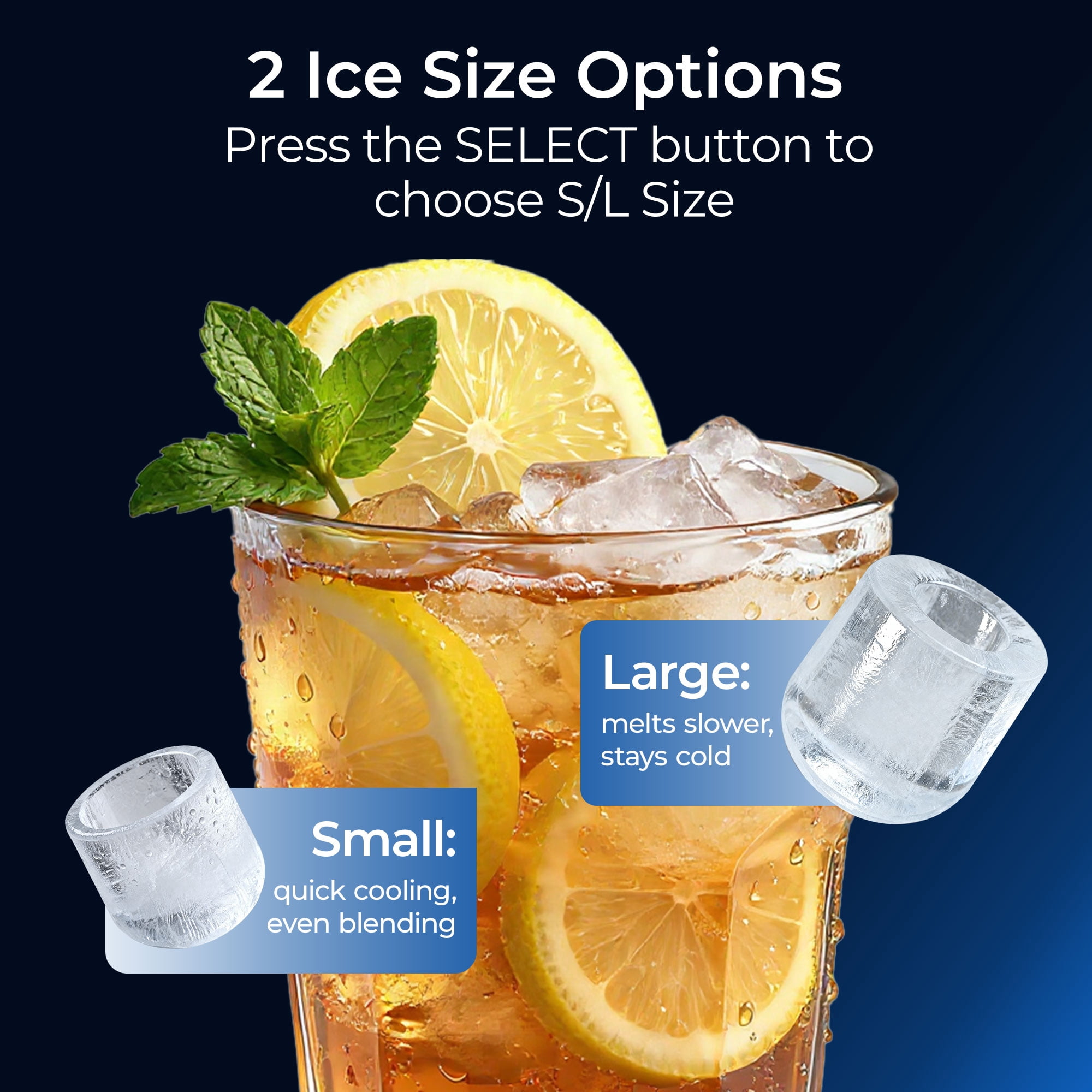 Simzlife Ice Maker Countertop, 8 Cubes Ready in 6 Mins, 26lbs in 24Hrs, Self-Cleaning Ice Machine with Ice Scoop and Basket, 2 Sizes of Bullet Ice for Home Kitchen Office Bar Party