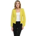 thumbnail image 1 of Auliné Collection Womens Candy Color Tailored Fit Open Suit Jacket Blazer, 1 of 3