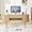F-Natural, variant on PHOYAL Fluted Home Office Desks with Drawers and Storage, Computer PC Desk with File Drawer and Cabinet, Oval Writing Study Table with 2 Sliding Tambour Door for Bedroom, Walnut