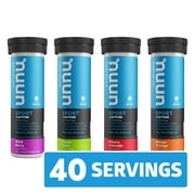 Nuun Sport +Caffeine Electrolyte Tablets for Proactive Hydration, Mixed Flavor, 4 - 10 Count Tubes