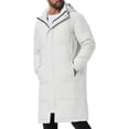 thumbnail image 5 of INSPIRE CHIC Quilted Padded Coat for Men's Winter Full-Zip Winter Detachable Hooded Long Puffer Jacket S White, 5 of 6