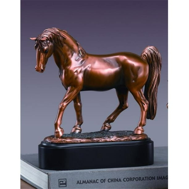 Marian Imports F53181 Cheval Bronze Plaqué Sculpture en Résine - 8,5 x 3,5 x 5 Po.