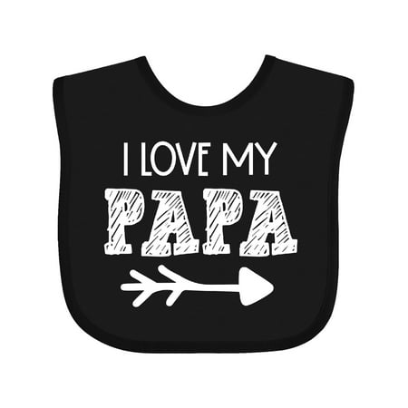 

Inktastic I Love My Papa with Arrow Gift Baby Boy or Baby Girl Bib