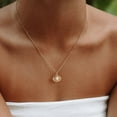 thumbnail image 4 of CROPD Pearl Necklace: 14K Gold-Plated Pearl Necklace for Women 16.5” + 2”, 4 of 13