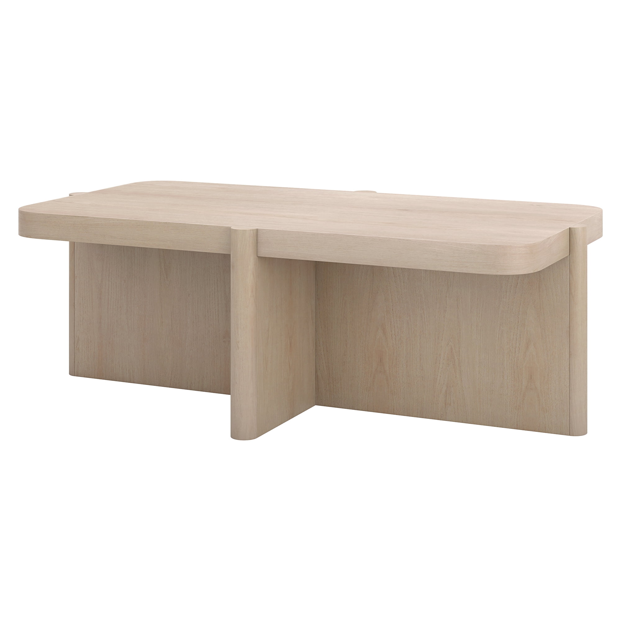Evelyn&Zoe Modern/Contemporary 45" Wide Alder White Coffee Table
