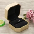 thumbnail image 3 of FAGINEY LED Light Ring Box, Engagement Jewelry Box,Luxury Ring Pendant Necklace Box Wedding Case Jewelry Gift w/ LED Light for Proposal, 3 of 7