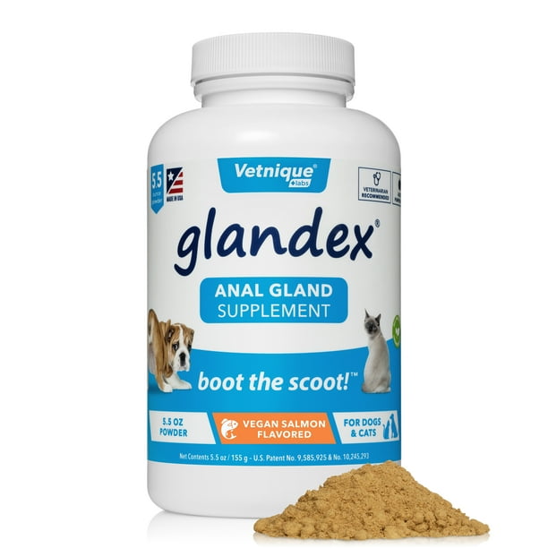 Glandex Vegan Anal Gland Powder Supplement for Dogs & Cats 5.5oz