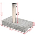 thumbnail image 4 of vidaXL Parasol Base Granite Rectangular 25 kg, 4 of 5