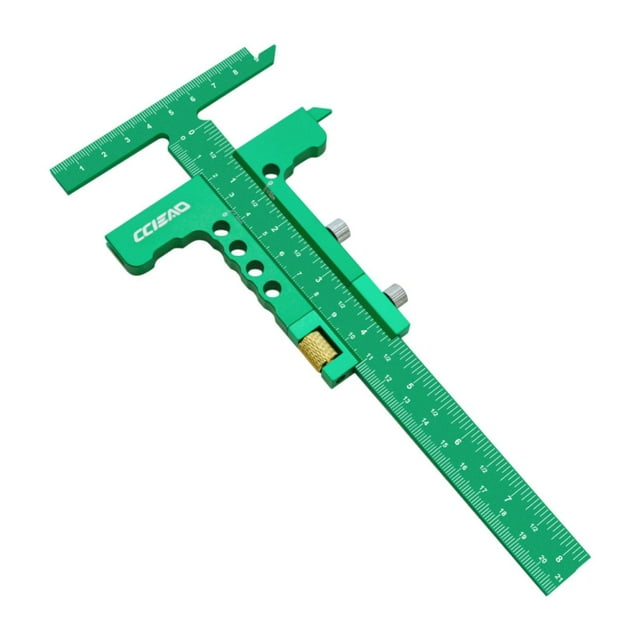 Regla Cuadrada en T para Carpintería, Regla de Línea de Marcado, Precisa, Portátil, Fácil de Usar, 9 Pulgadas de Largo, Aleación de Aluminio Resistent