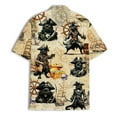 thumbnail image 3 of Black Cat Pirate Hawaiian Shirt For Men Aloha Gifts For Cat Lovers Mens Hawaiian Shirts Short Sleeve Button Down Shirt Men TO1, 3 of 7