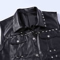 thumbnail image 6 of Krdevn Men's Black Studded Sleeveless Vest for Casual Streetwear Style in Fall and Summer Fashion,Tank Tops Men,XL, 6 of 8