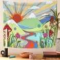 thumbnail image 4 of DaShan Boho Sun Tapestry Wall Hanging,Cute Mushroom Tapestries for Dorm Living Room Bedroom Decor 60"Wx50"L, 4 of 6