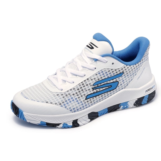 Zapatillas Skechers Viper Court Pro Pickleball Blancas y Azules Talle 5