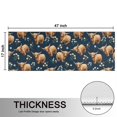 thumbnail image 5 of Highland Cow and Flower Print Anti Fatigue Kitchen Rugs Set Of 2, Non Slip Washable Decorative Floor Mats for Sink Laundry and Home Use, 17"x47", 5 of 5
