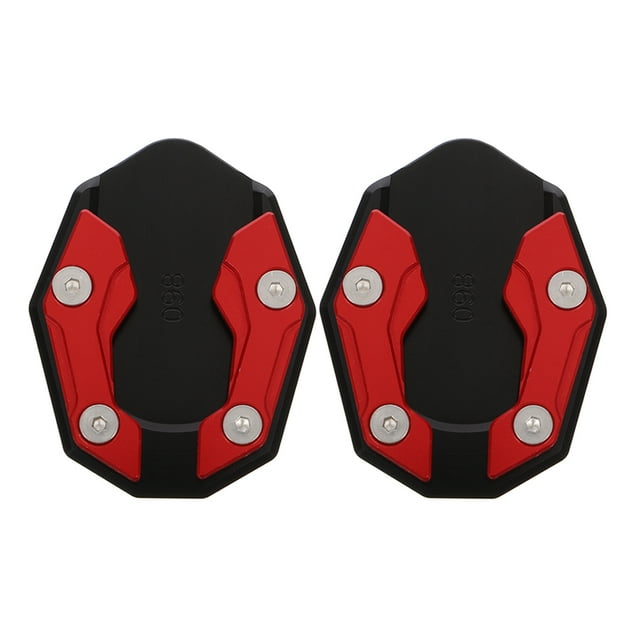2 Pcs Coussinets de Béquille de Moto Coussinet de Béquille de Moto Support Latéral de Pied Coussinet d'Extension de Béquille de Moto Support Latéral Plaque de Support d'Extension
