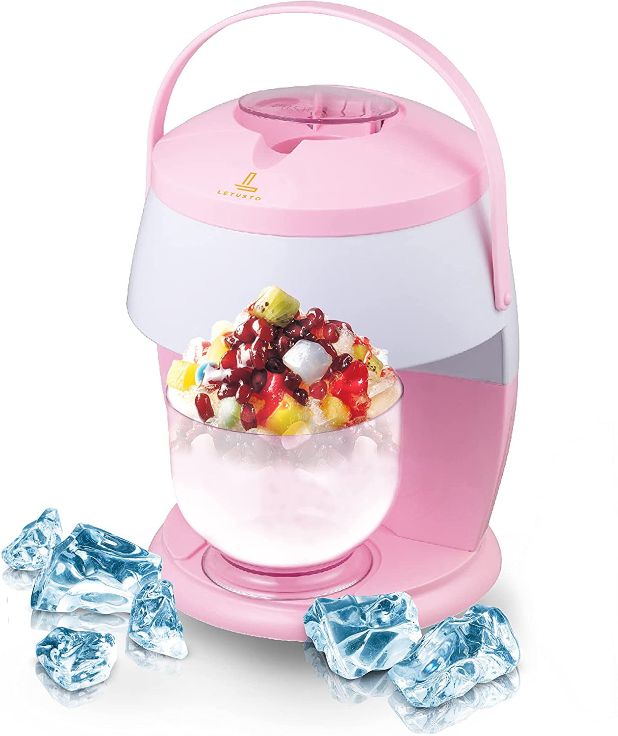 Letusto Shaved Ice Maker SlushiYMachine Use Normal Refrigerator Ice