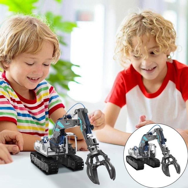 IMENGL Building Block Assembly STEM Toys For Boys Age 812 Hydraulic Power Machine Science Experiment Set For Kids With Powerful Learning Experience Educational Toy Concept Game,Wall Car Set,Worlds S
