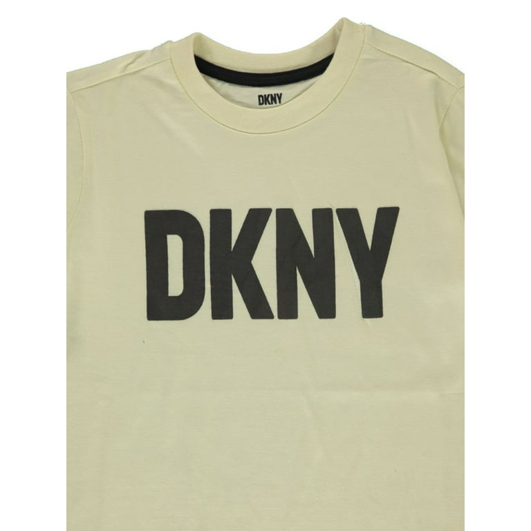 DKNY Boys' Times T-Shirt - ivory, 10 - 12 (Big Boys) 
