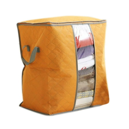 Preschooler Big Bin Storage Bamboo Charcoal Big Storage Bag Clothes Bedding Set Pillows Organizer Box Non Woven Foldable ()