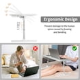 thumbnail image 6 of Romanda Height & Angle Adjustable Bed Desk with Light, 23.6"L X-Large Bed Desk for Laptop and Writing, Laptop Lap Desk with Storage Drawer and Bookstand, Bed Table Tray for Eating and Laptop, Silver, 6 of 7