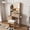 Walnut, variant on Modern Vanity Desk with LED Lighting (3 Modes), 4 Drawers & Open Shelves, Power Socket & Hair Dryer Holder, Dressing Chair Included, Walnut