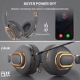 thumbnail image 5 of Bluetooth headphones with up to 40 hours battery, microphone for call, foldable and comfortable, Android and iOs compatible - Dark Gray, 5 of 9