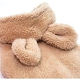 thumbnail image 4 of Abrigo de invierno para perros, chaqueta con capucha para mascotas, pijamas de franela de color sólido para perros, suaves y cómodos, 4 of 5