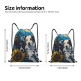 thumbnail image 2 of Balery Sunset Sunflower Dog Pattern Drawstring Backpack Bag Sport Gym Sackpack Cinch Bags Pattern Drawstring Backpack Bag Sport Gym Sackpack Cinch Bags -Medium, 2 of 6