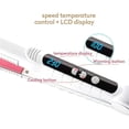 thumbnail image 4 of Plancha y alisador de cabello 3 en 1 de cerámica turmalina con control de temperatura LCD para todo tipo de cabello., 4 of 5