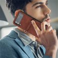 thumbnail image 6 of SaniMore for Samsung Galaxy Z Flip 4 Case, Ultra-Thin PU Leather & Rugged PC Folding Cover Built-in Kickstand & Holder Anti-Scratch Heavy Duty Full Body Protective Shell for Samsung Z Flip 4, Brown, 6 of 6