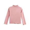 thumbnail image 3 of ATOGUTA Girls Long Sleeve Party Shirt Size 1T-11 Crewneck School Base Tees Clothes Cute Pullovers Tops Pink, 3 of 5