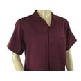 thumbnail image 5 of Men 2pc Walking Leisure Suit Short Sleeves By DREAMS 255-06 Solid Burgundy, 5 of 7