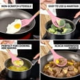 thumbnail image 4 of Zulay Non-Stick Silicone Utensils Set with Authentic Acacia Wood Handles - 5 Piece Silicone Cooking Utensils Set - Pink, 4 of 9