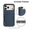 thumbnail image 2 of Military Grade Shockproof iPhone 17 Pro Max Case,Dual Layer Full Body Protective Cover with Anti-Slip Grip & Raised Camera Heavy Duty Rugged Case- Blue, 2 of 6