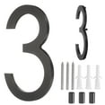 thumbnail image 1 of Números de casa flotantes de aluminio sólido Uxcell de 7" para dirección exterior (Número 3, Negro), 1 of 7