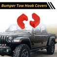 thumbnail image 3 of Unique Bargains Car Bumper Tow Hook Covers for Jeep Wrangler JK JL Gladiator TJ 2007-2023 Tow Cover Cap Rubber Red 2pcs, 3 of 6