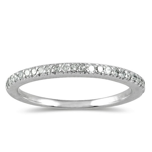 Szul Jewelry - 1/4 Carat TW Diamond Wedding Band in 10K White Gold (J-K ...