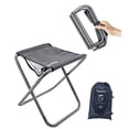 thumbnail image 1 of LFSEMINI Taburete de camping, taburete plegable de gran tamaño de 16 pulgadas de alto con bolsa de transporte, soporte de aleación de aluminio, peso ligero de 1,5 libras, capacidad de carga de hasta 3, 1 of 5