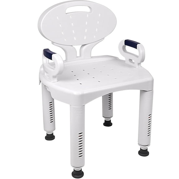 Vaunn Medical Shower Chair with Back, Armrests & Wide Seat, 350 lb Limit