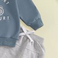 thumbnail image 6 of TOWED22 Toddler Baby Boy Fall Clothes Contrast Color Sweatshirt Pants Sets Infant Winter Outfits Size:6-12 M,Color:Blue, 6 of 6