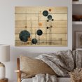 thumbnail image 2 of Designart "Minimalist Oasis Colorful Mid Century Zen VI" Abstract Collages Print on Natural Pine Wood, 2 of 5
