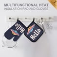 thumbnail image 4 of Yayeee Oven Mitts and Pot Holder Set of 4 Heat Resistant Kitchen Gloves Baking Hot Pad, Colorful UFO, 4 of 5