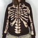 thumbnail image 5 of Jersey de otoño e invierno para mujer, con capucha, estilo punk oscuro, estampado, costura, manga larga, fino, suelto, informal, con cuello encapuchado, suéter, abrigo Pompotops qwe15654, 5 of 8
