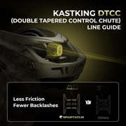 KastKing Baitcaster Fishing Rod and Reel Combo,Cast: Left Reel , 6'0- M Rod(2pcs+ Extra Tip),KastFlex IM7 Graphite,PTS System, EVA Handles Spartacus Defender