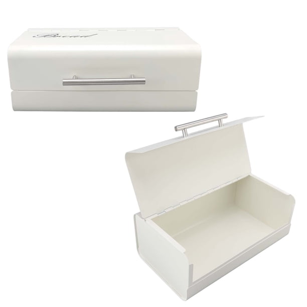 Panera Con Puerta Tipo Almeja de Gran Capacidad, Contenedor de Almacenamiento de Pan de Hierro Con Apariencia Elegante para Uso Domémico, Cocina y Oficina