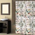 thumbnail image 2 of Fabric Shower Curtain, Rustic Vintage Wood Grain Board Brown Mushroom Spring Floral Summer Plant Leaves Shower Curtains with 12 Hooks Waterproof Machine Washable Bath Curtains for Bathroom,72 x 96in, 2 of 6