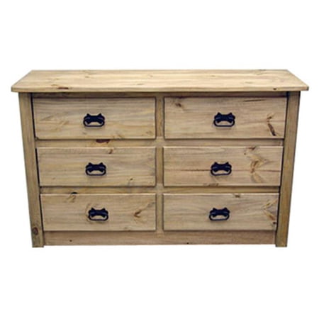 Million Dollar Rustic 02-1-10-88-D Log 6 Drawer Dresser ...