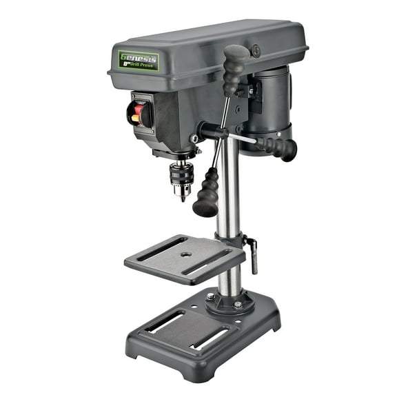 Genesis GDP805P 8 In. 5-Speed 2.6 Amp Drill Press with 1/2 In. Chuck & Tilt Table,